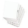 Avery Dennison Numerical Index Tab 8-1/2 x 11", #4, White, PK25 11914